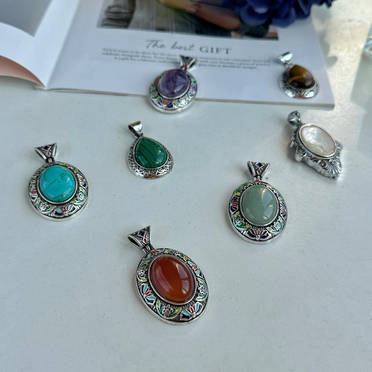 Vintage frame gemstone pendant