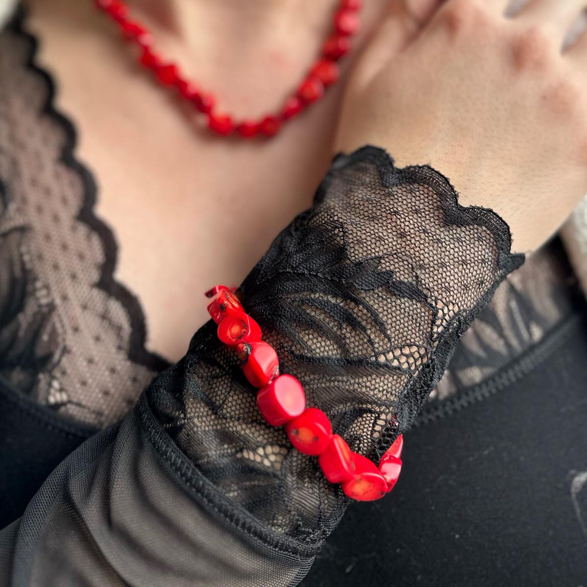 Exquisite Chunky Red Coral Necklace