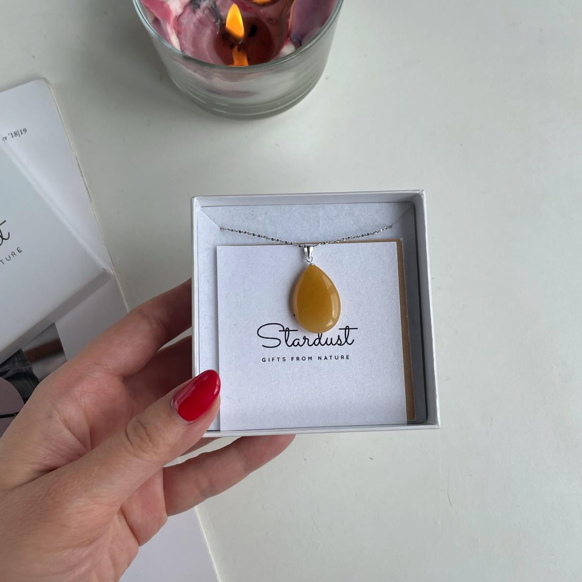 Yellow Jade Pendant necklace