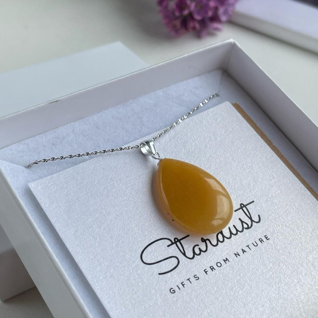Yellow Jade Pendant necklace