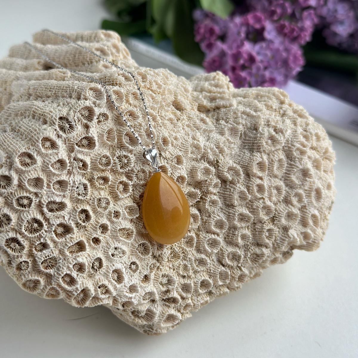 Yellow Jade Pendant necklace