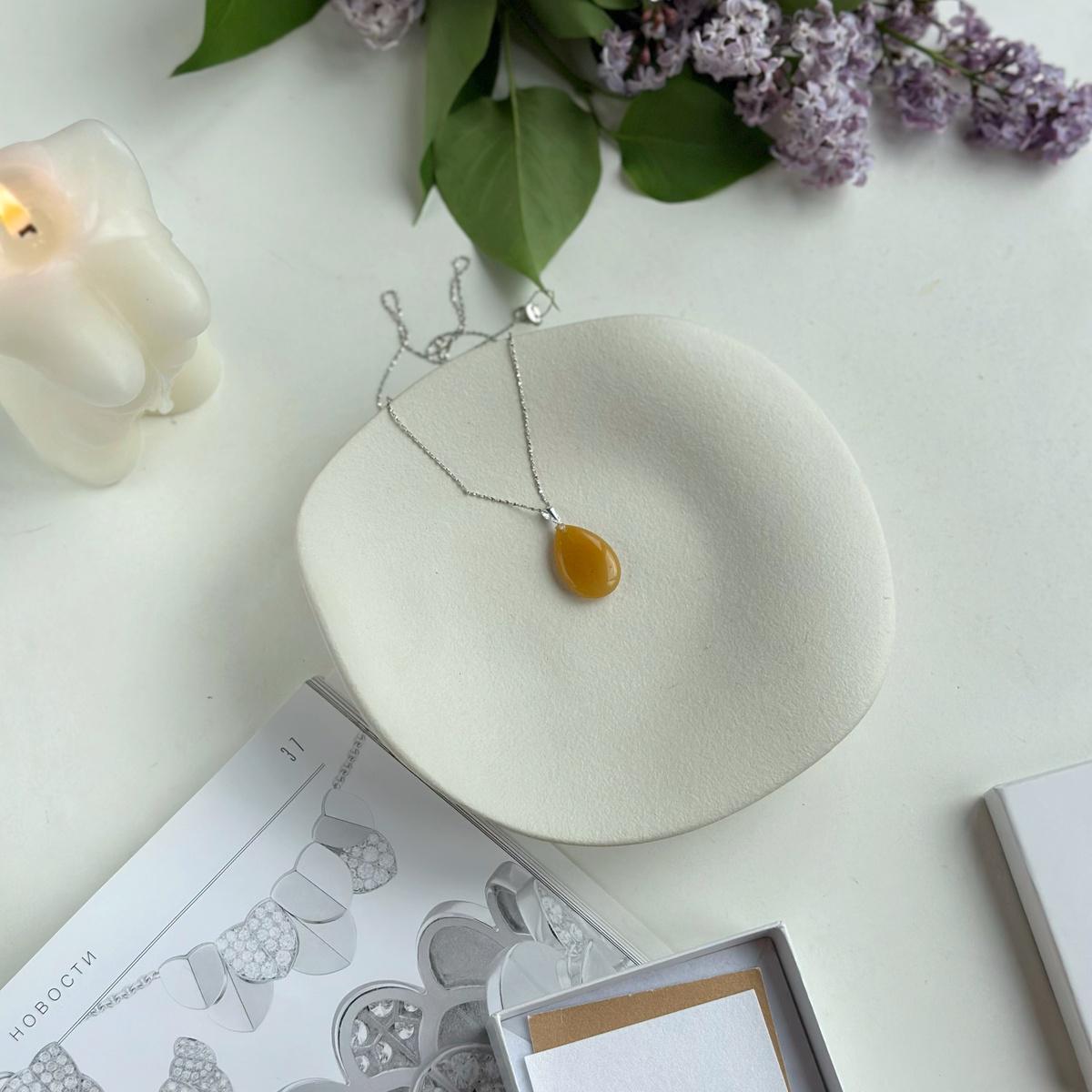 Yellow Jade Pendant necklace