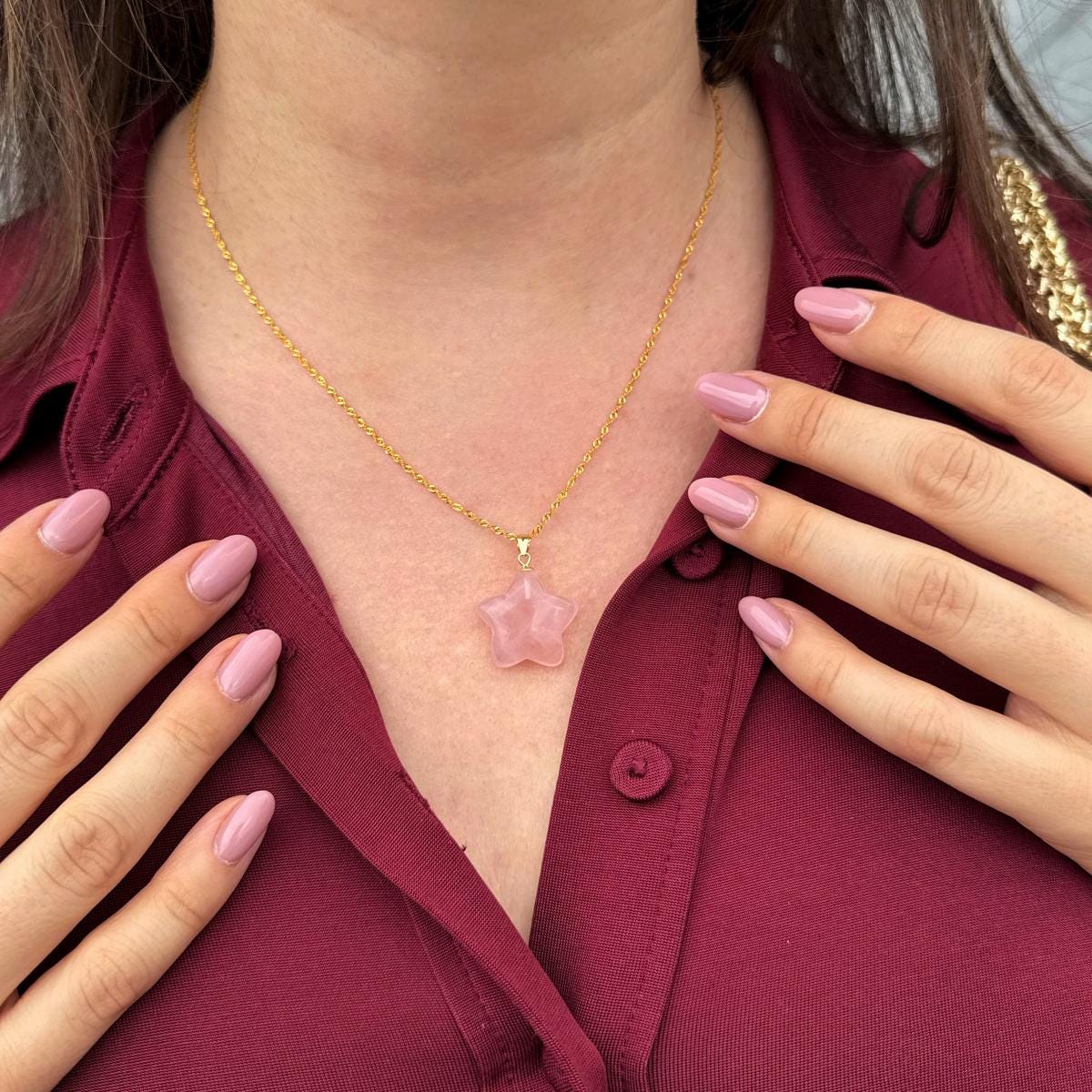 Rose Quartz Star pendant