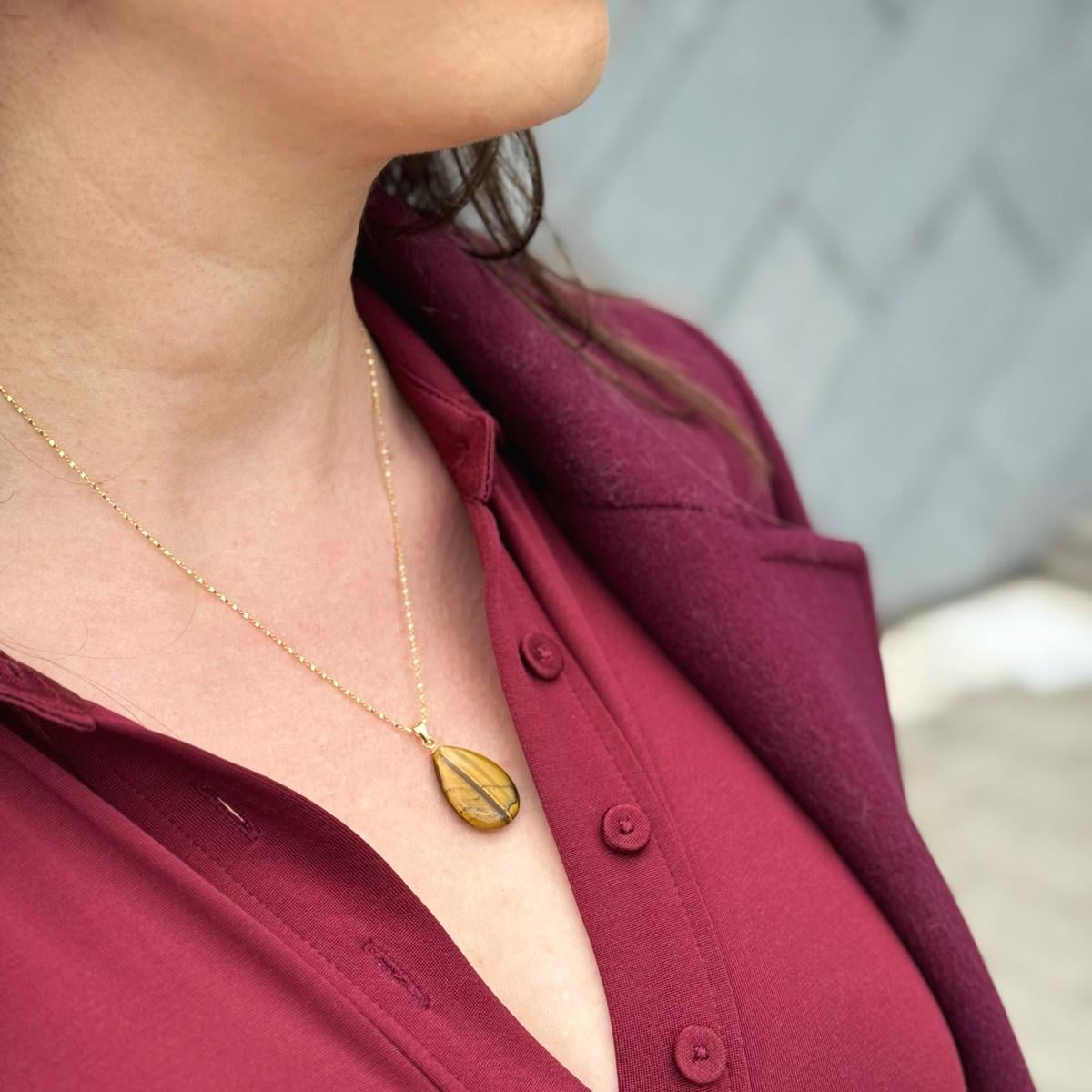 Tiger Eye Pendant Necklace
