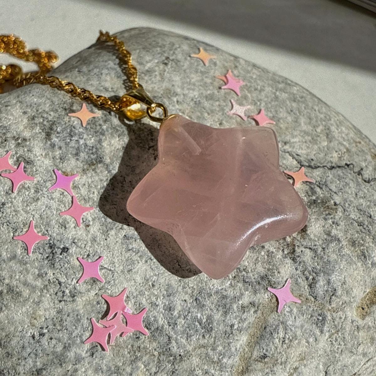 Rose Quartz Star pendant