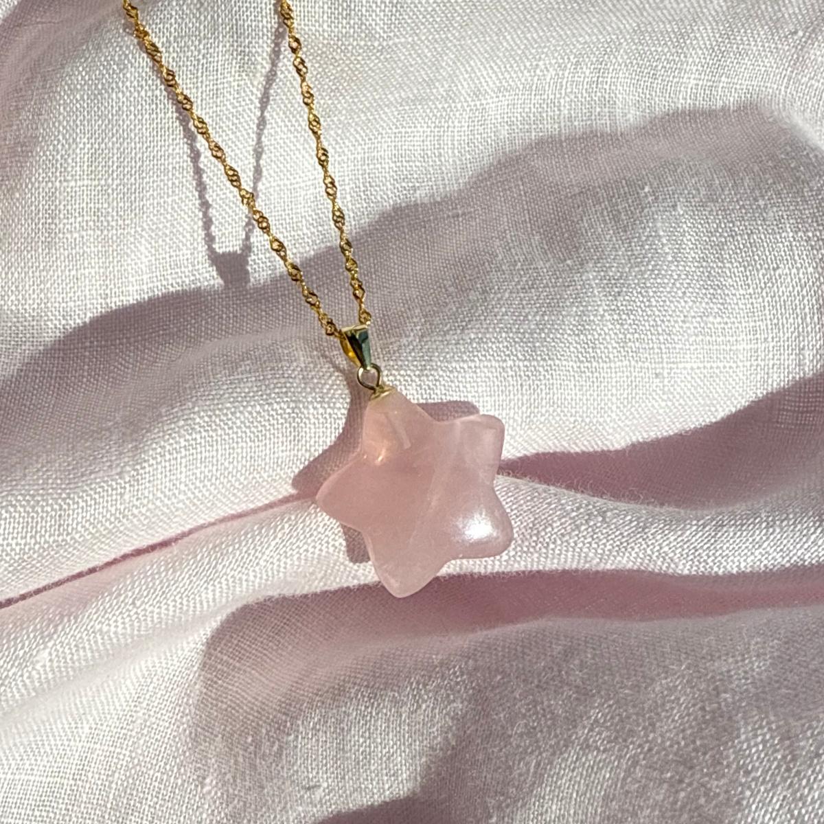 Rose Quartz Star pendant
