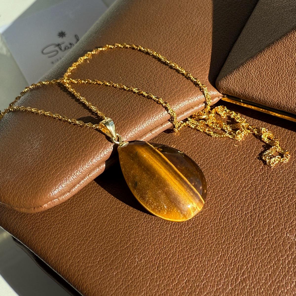 Tiger Eye Pendant Necklace