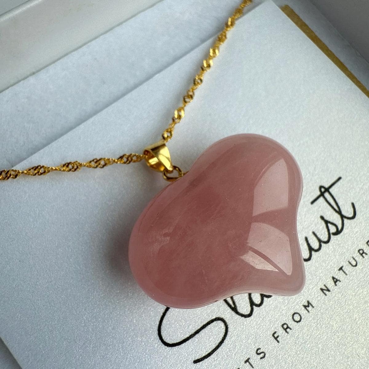 Luxury Rose Quartz Pendant, Madagascar AAA+