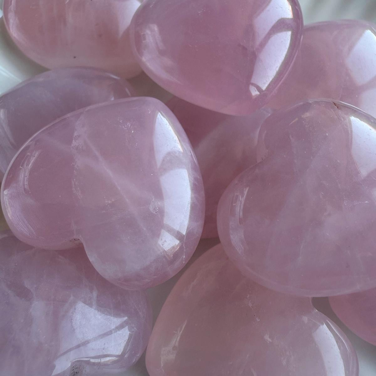 Rose Quartz Heart Pendant 2.5cm