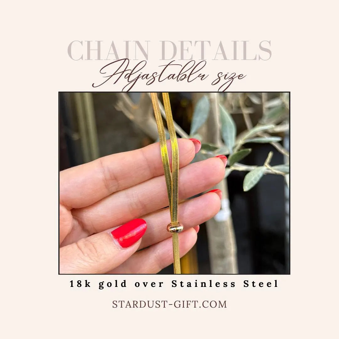 Layering Snake Chain Necklace 18K Gold Plated