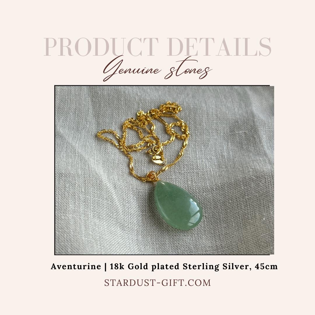 Aventurine Drop Pendant 1.5x2.5cm