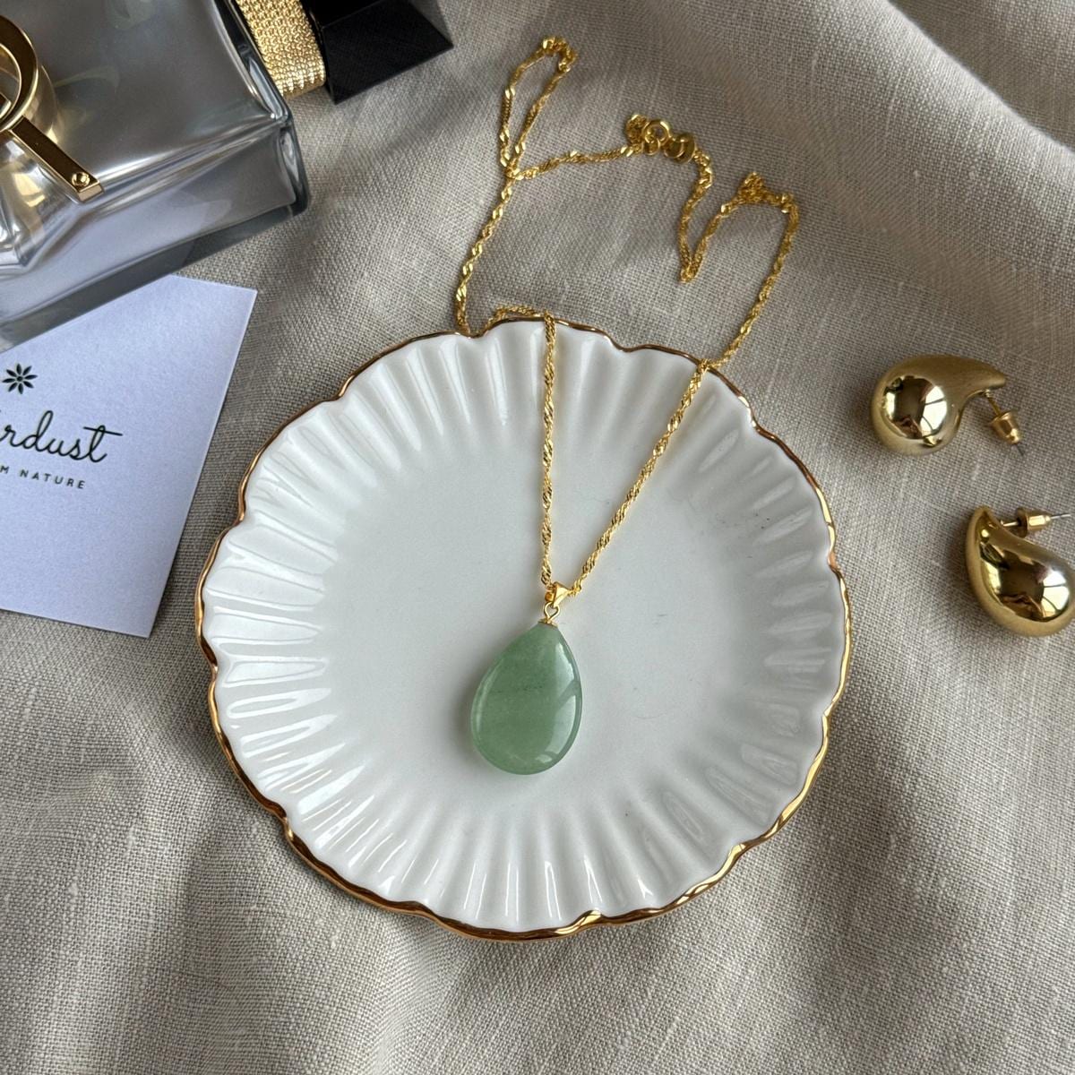 Aventurine Drop Pendant 1.5x2.5cm