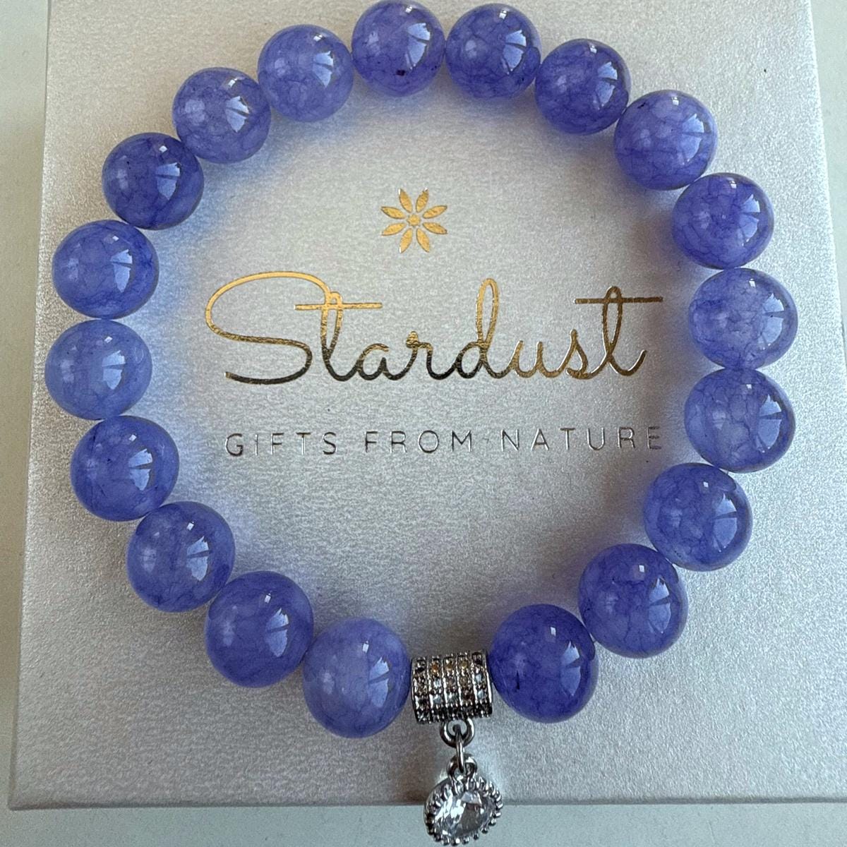 Elegant Lavender Jade beaded bracelet