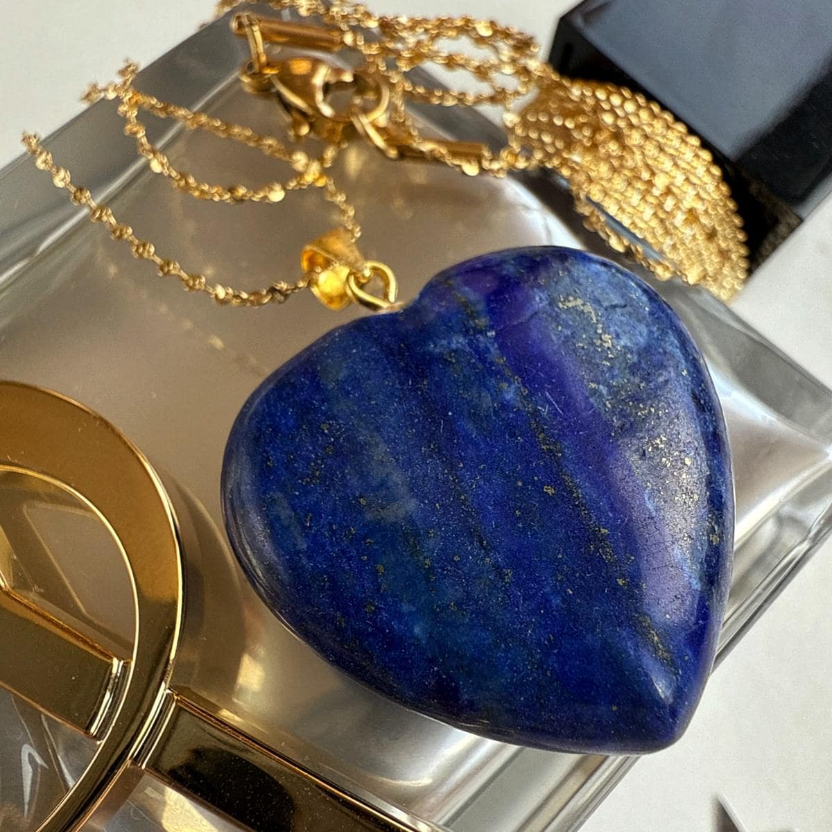 Lapis Lazuli Heart Pendant 2.5cm