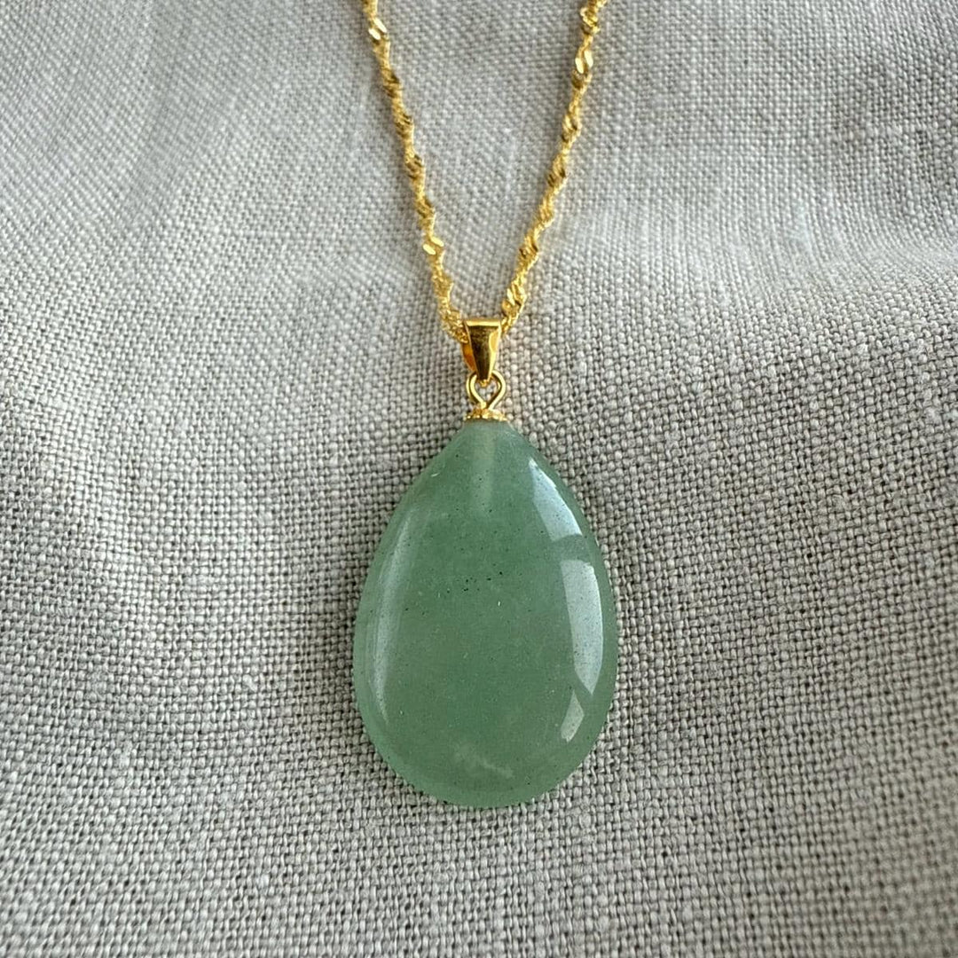 Aventurine Drop Pendant 1.5x2.5cm