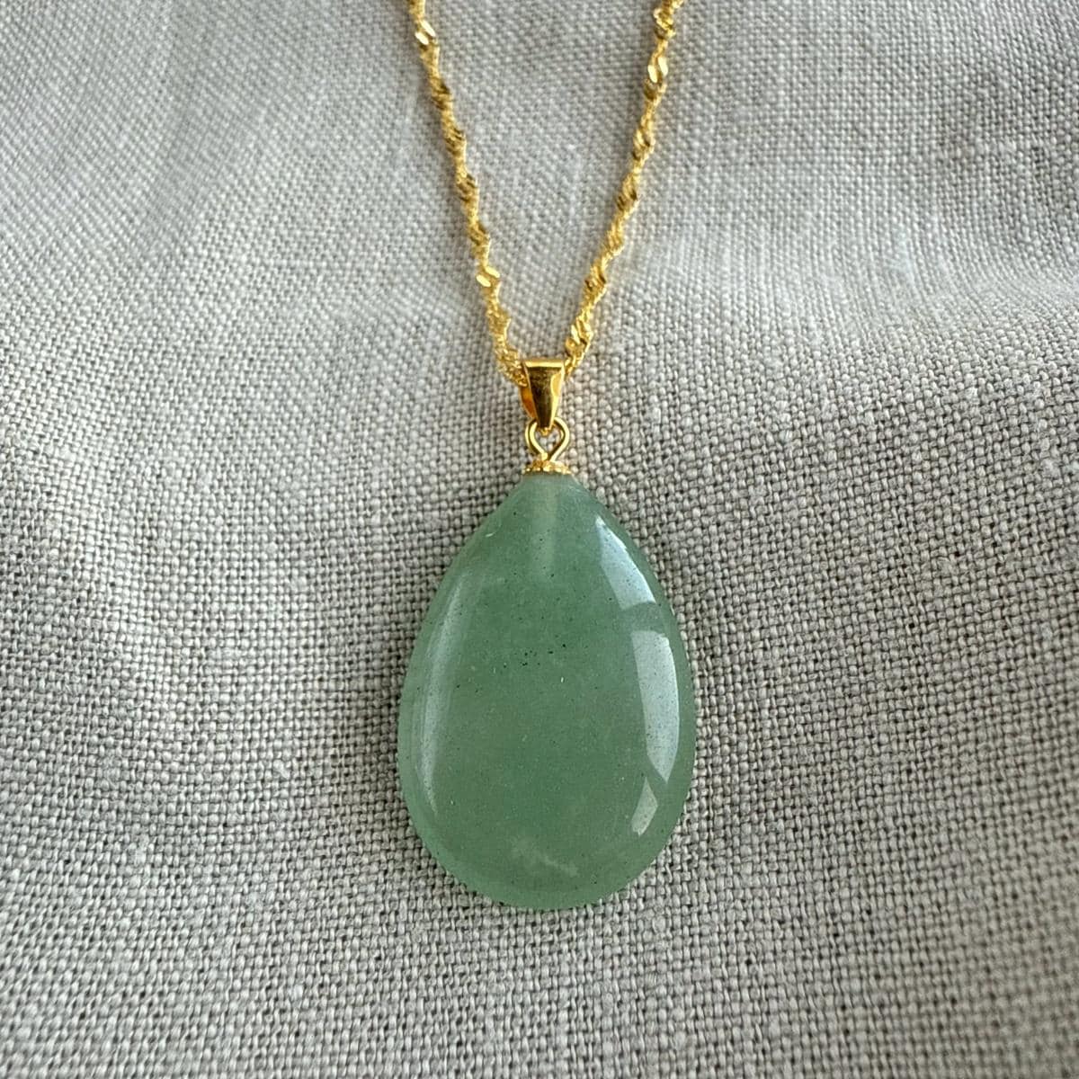 Aventurine Drop Pendant 1.5x2.5cm