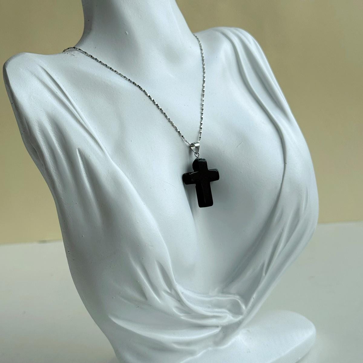 Black Obsidian Cross pendant