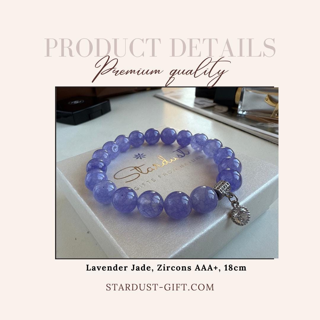 Elegant Lavender Jade beaded bracelet