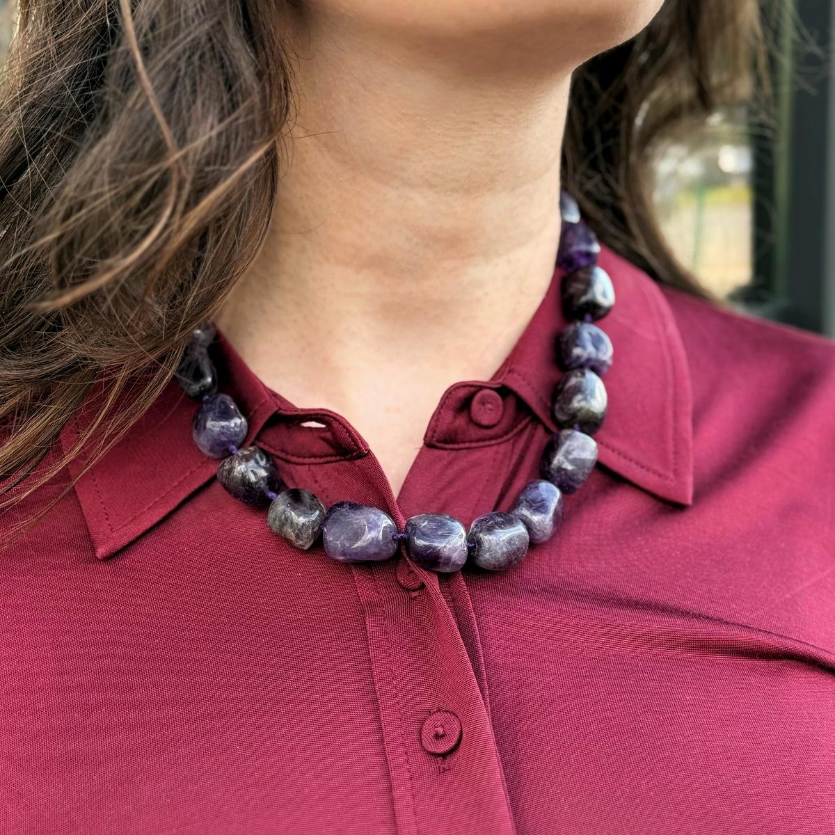 Large Stone Nugget necklace