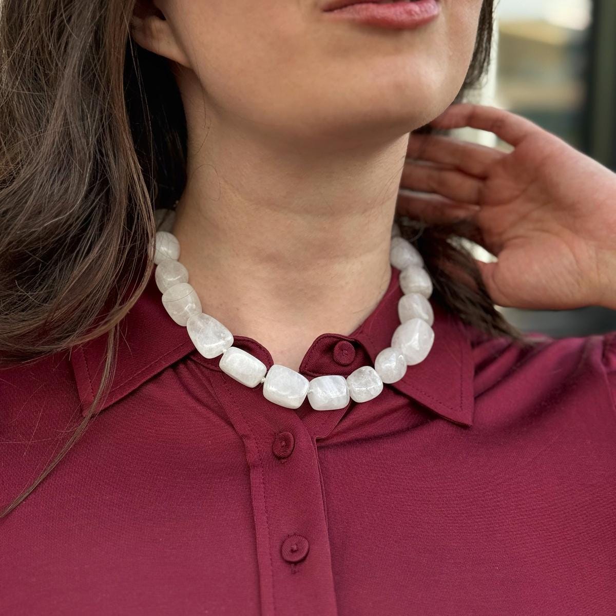 Large Stone Nugget necklace