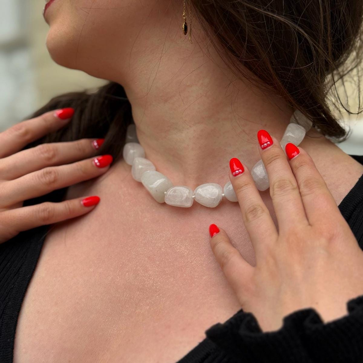 Large Stone Nugget necklace