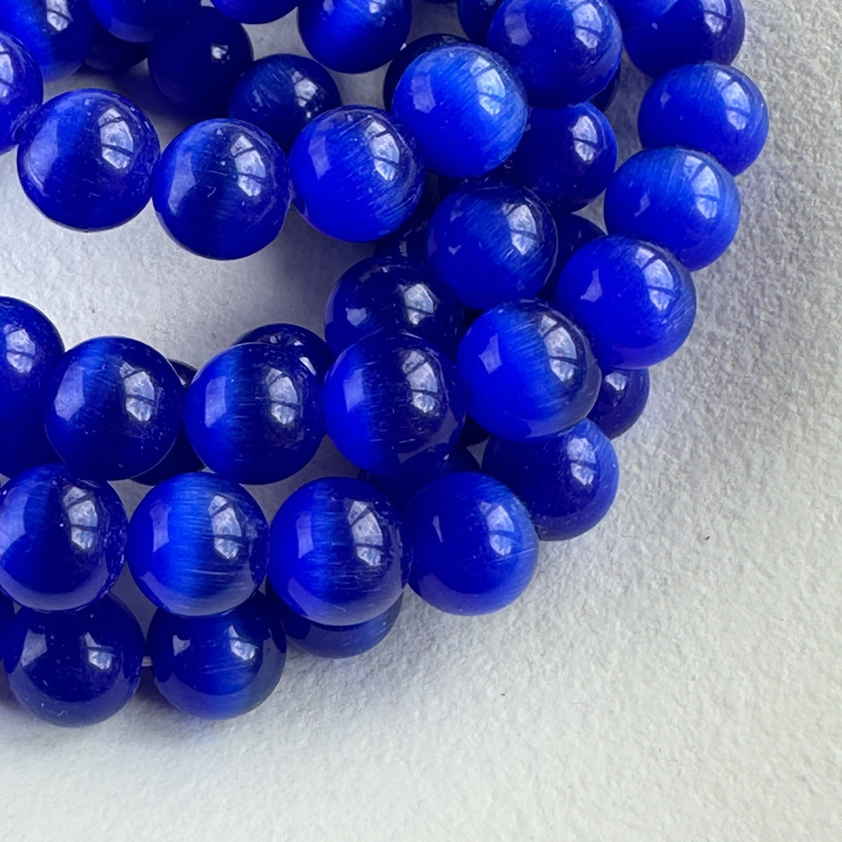 Blue Cat’s Eye Bracelet | Luminous Blue Beads