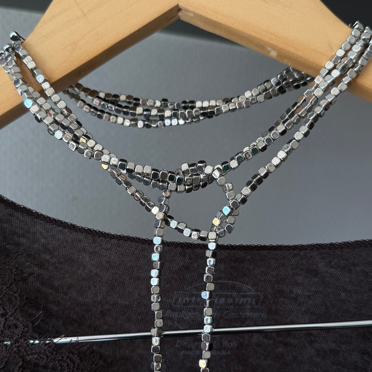 Boho Silver Multi Wrap Necklace