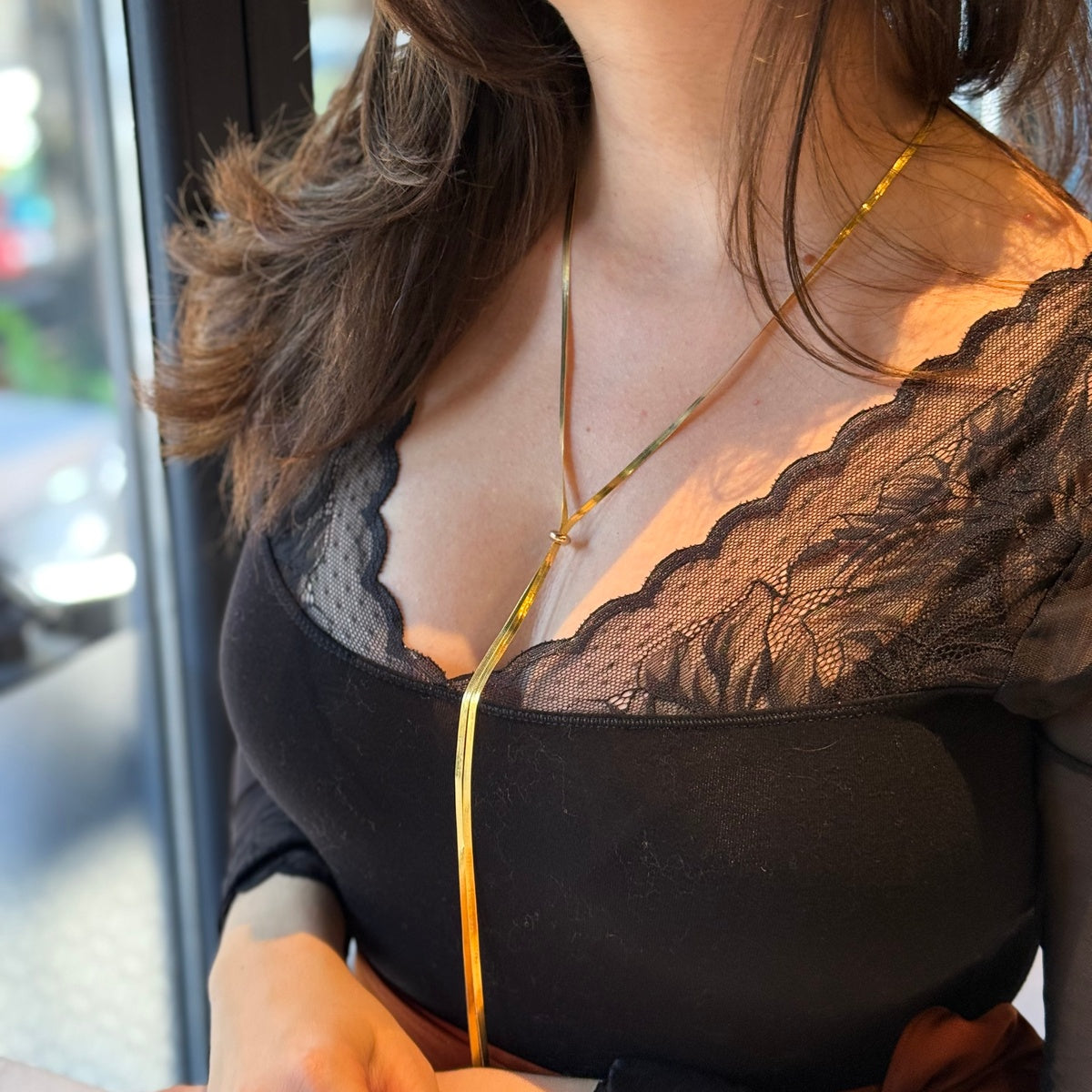 Layering Snake Chain Necklace 18K Gold Plated