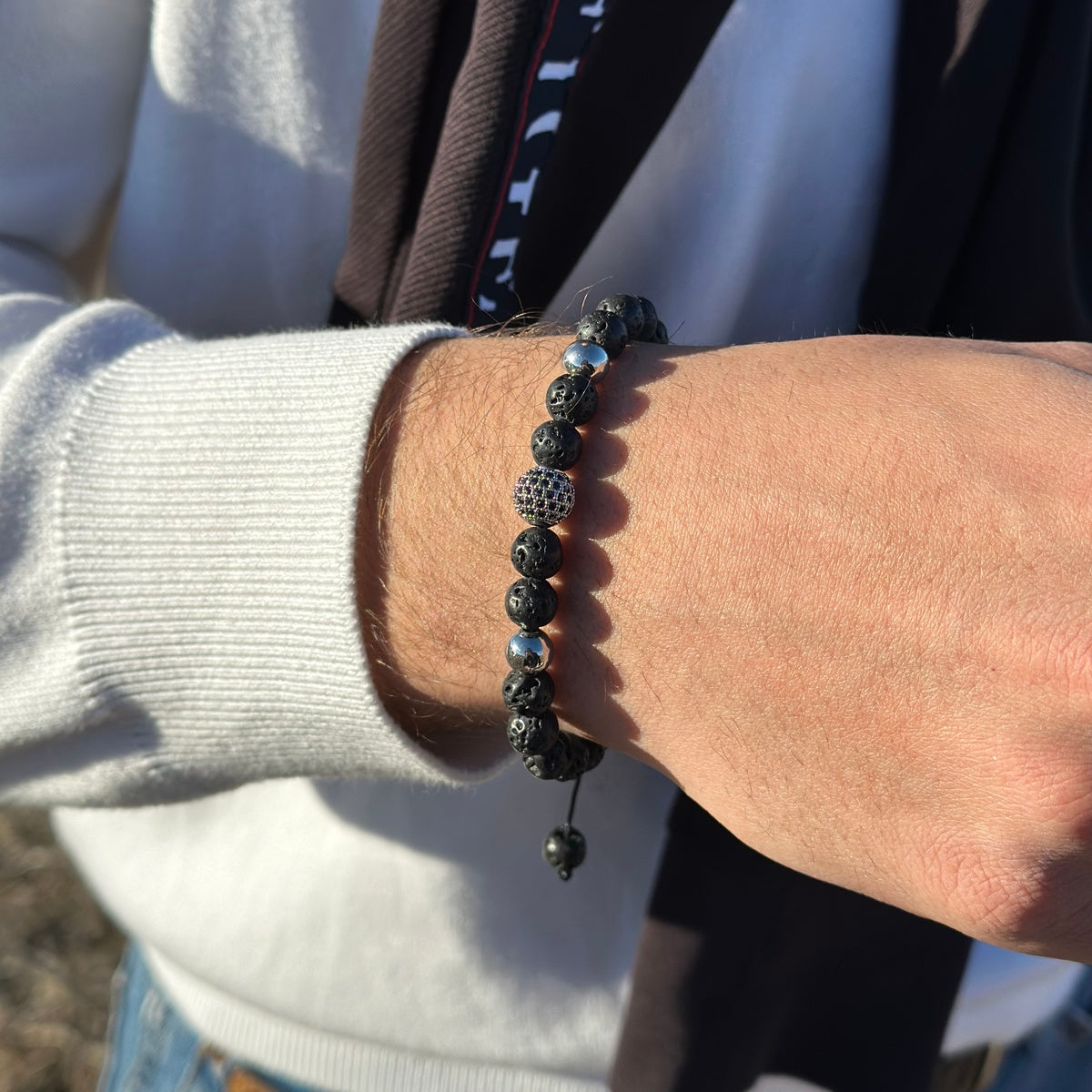Premium Lava Stone Bracelet for Him