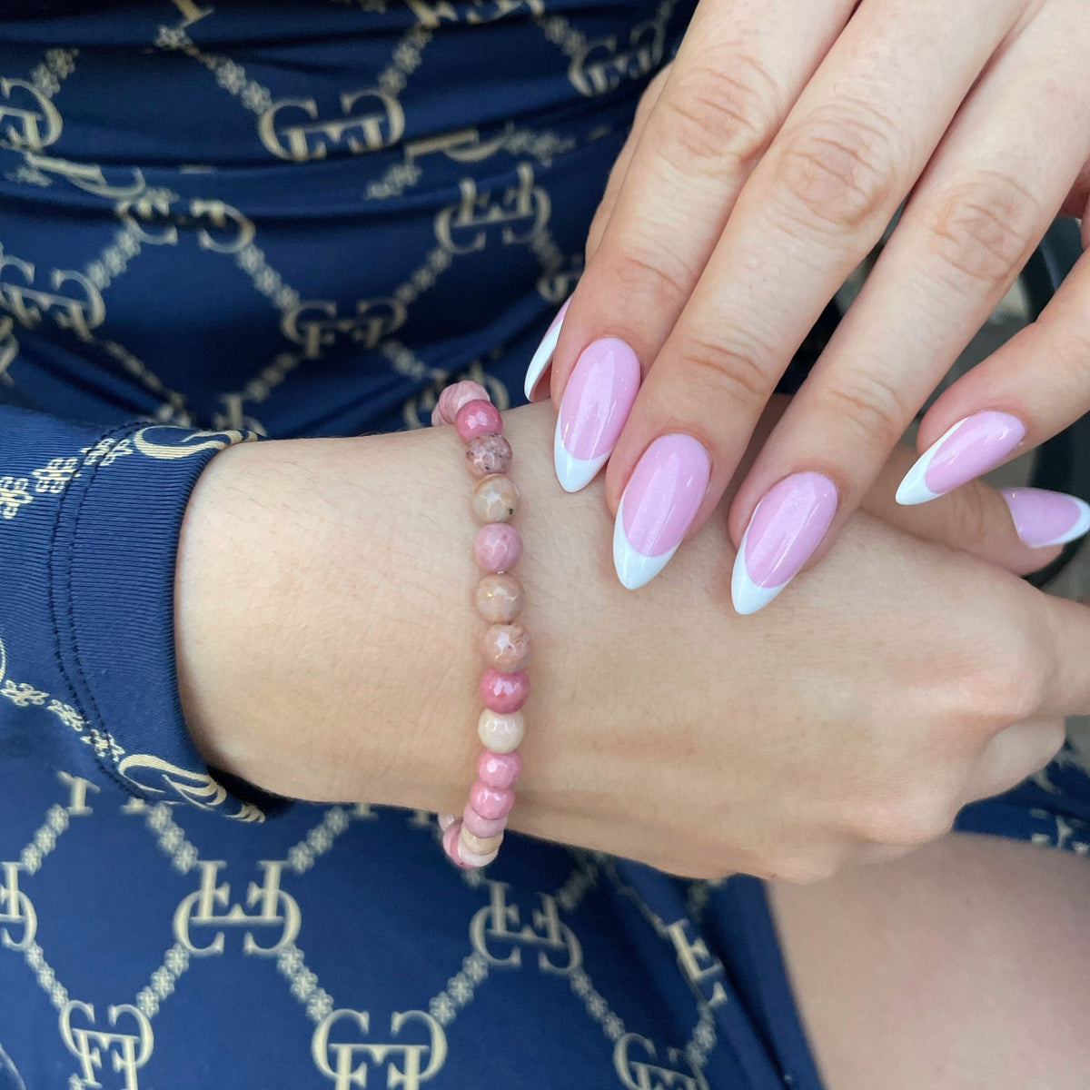 Rhodochrosite bracelet for women