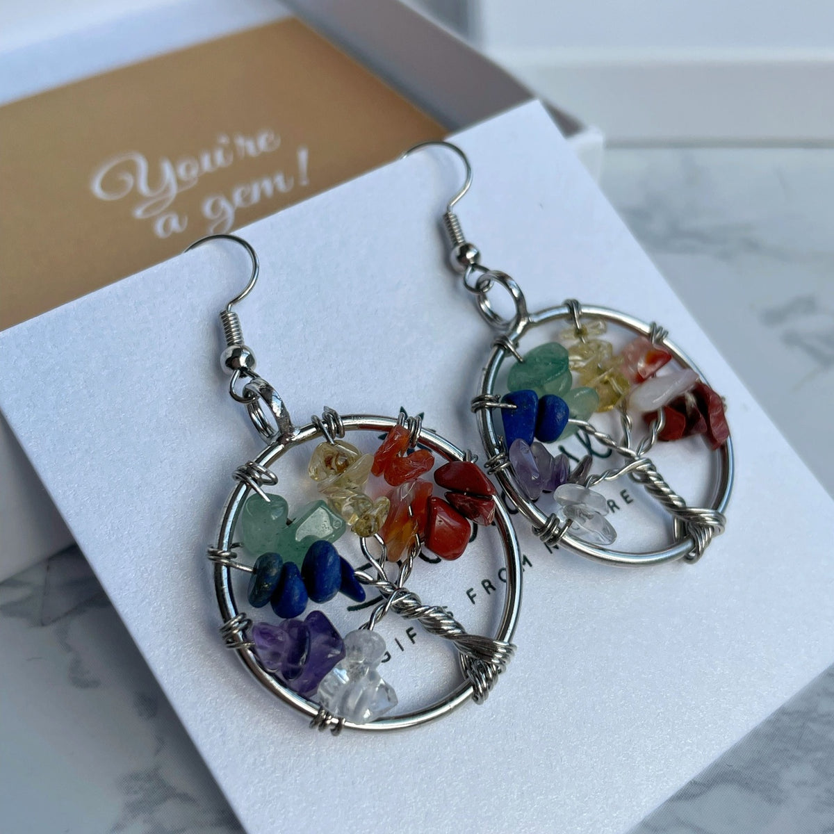 Rainbow Tree of Life necklace