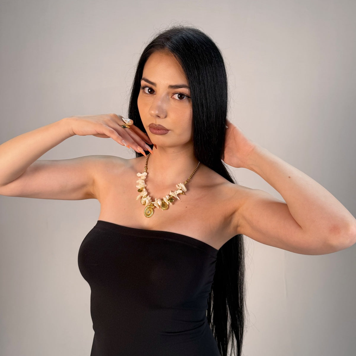 Designer Mother of Pearl Necklace
