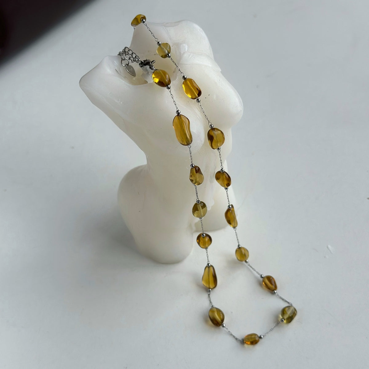 Natural Gemstone Choker Necklace | Amethyst, Carnelian & Citrine