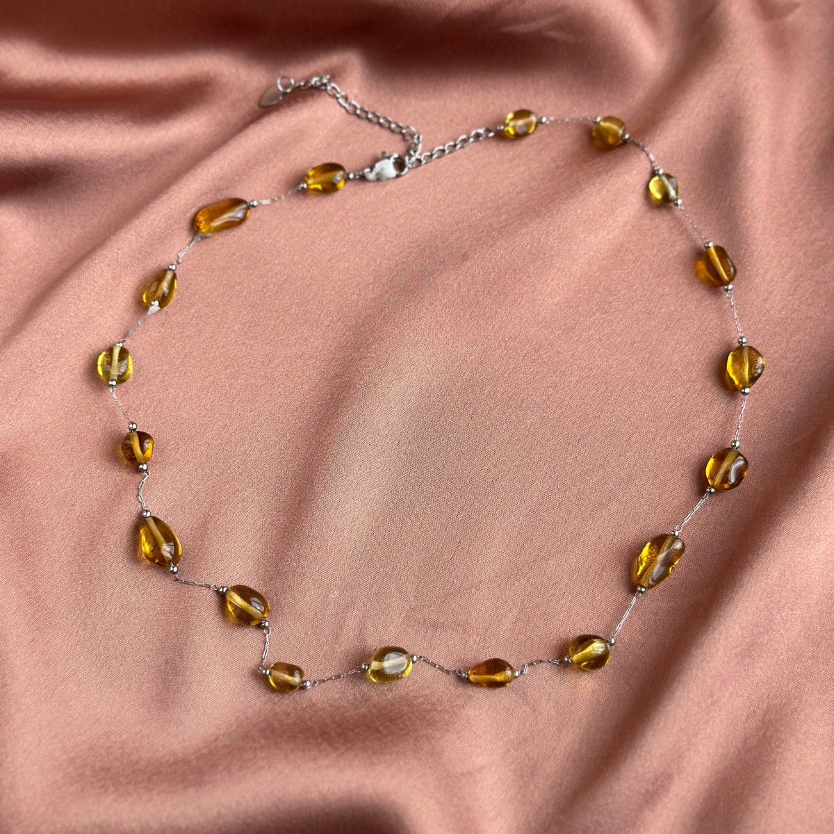 Natural Gemstone Choker Necklace | Amethyst, Carnelian & Citrine