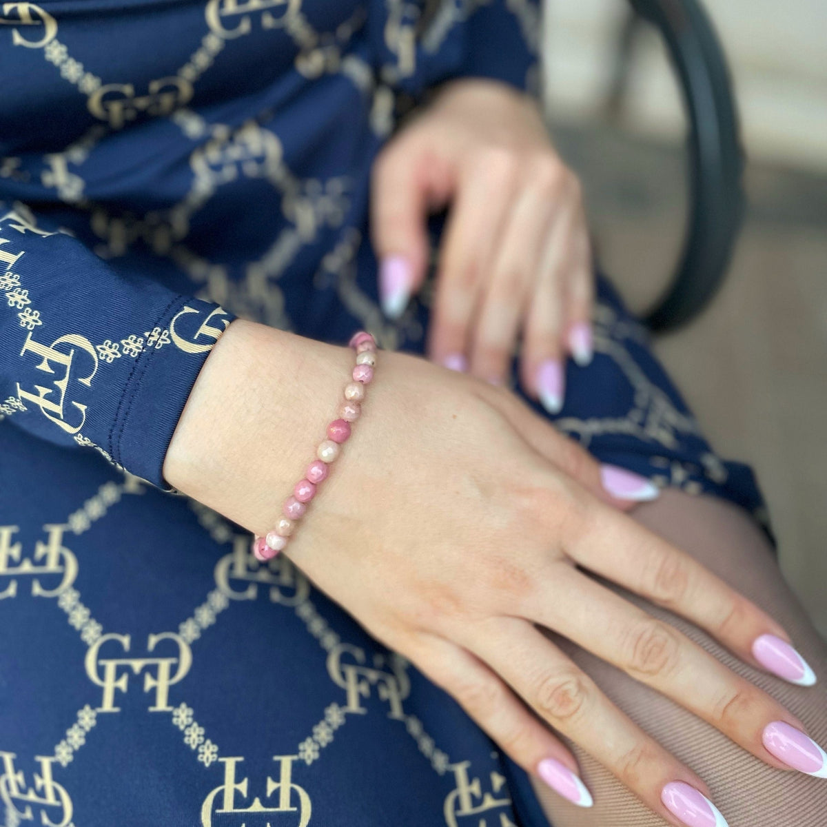 Rhodochrosite bracelet for women
