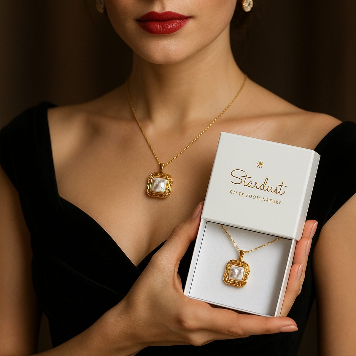 Premium Baroque-Style Pearl Pendant | 18K Gold-Plated Sterling Silver