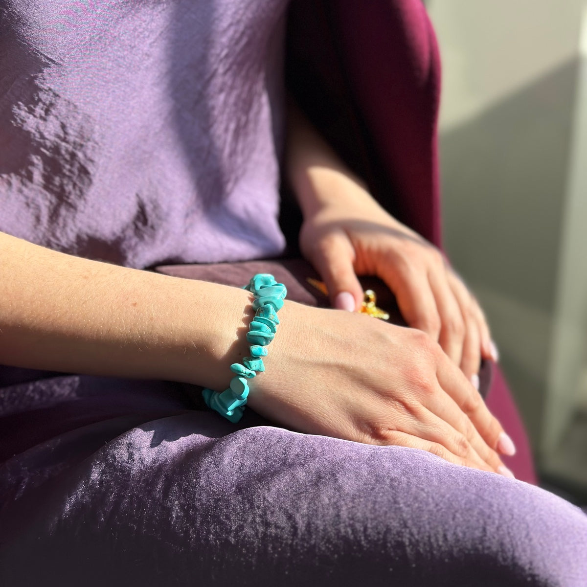 Wealth | Turquoise Tumbled Stone Bracelet
