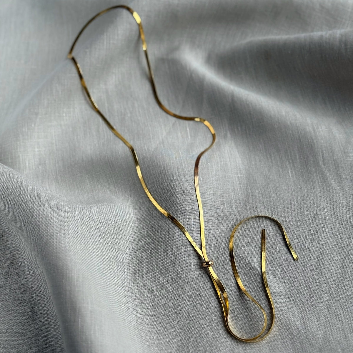 Layering Snake Chain Necklace 18K Gold Plated