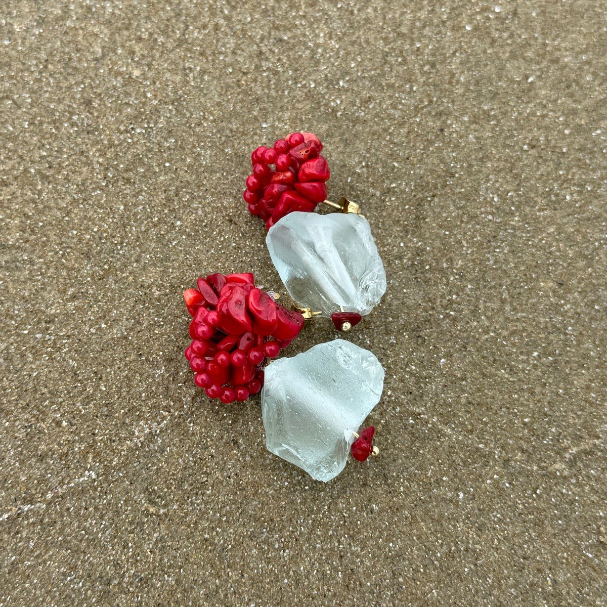 Red Coral Earrings