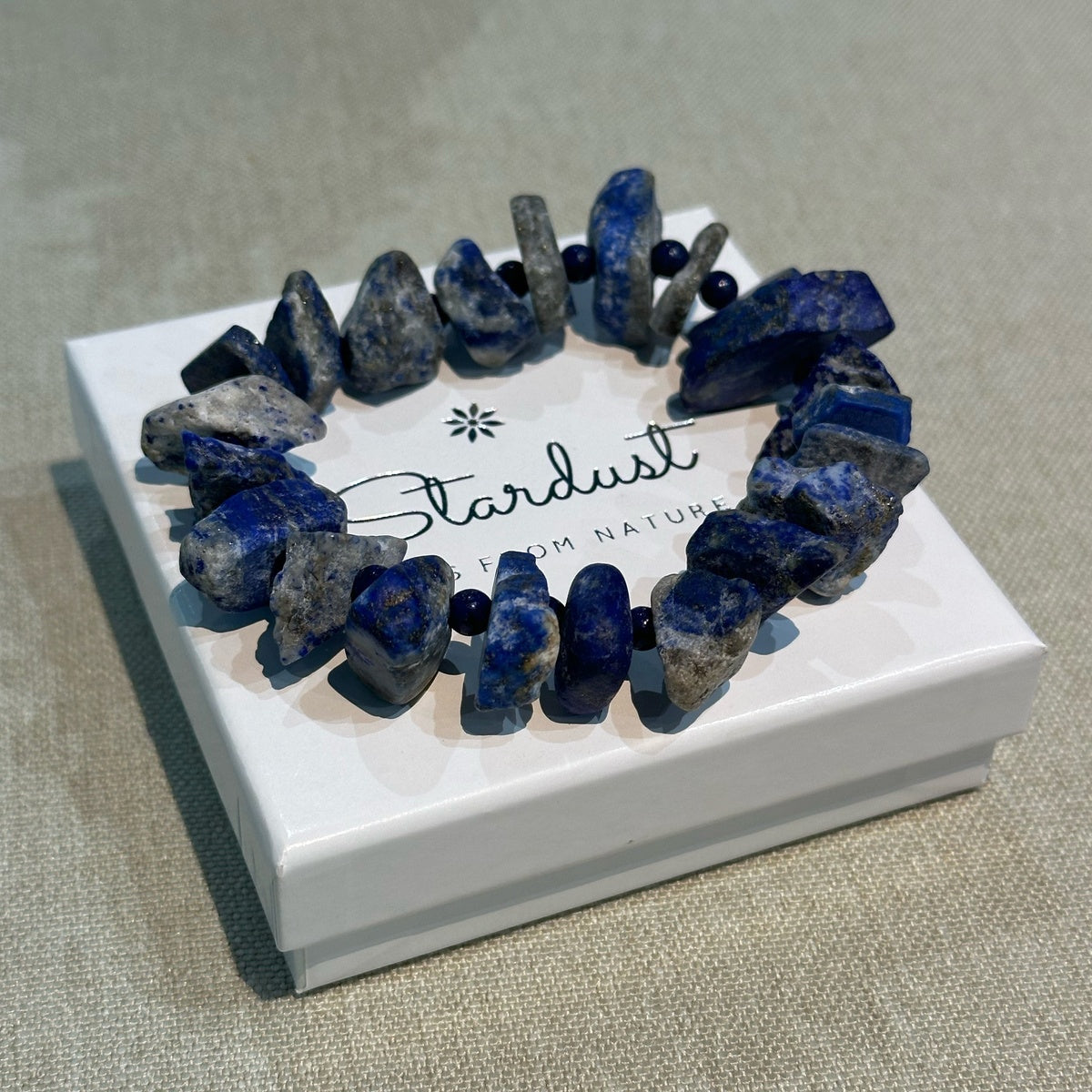 Raw Sodalite Bracelet | Natural Blue Gemstone & Sodalite Beads