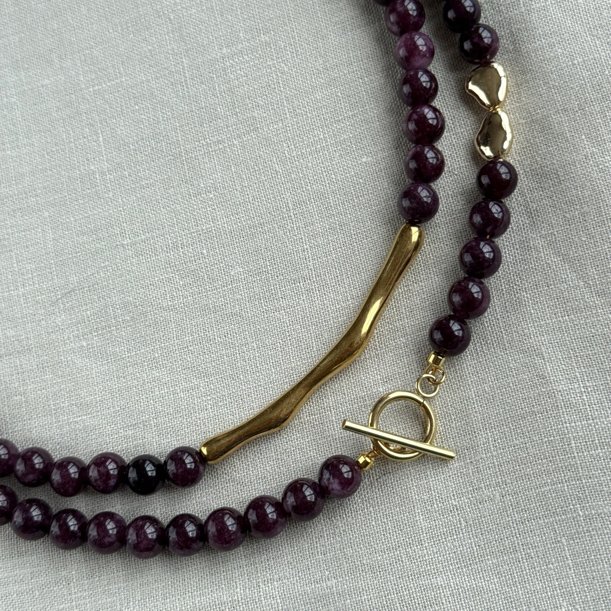 Garnet Double Layer Necklace