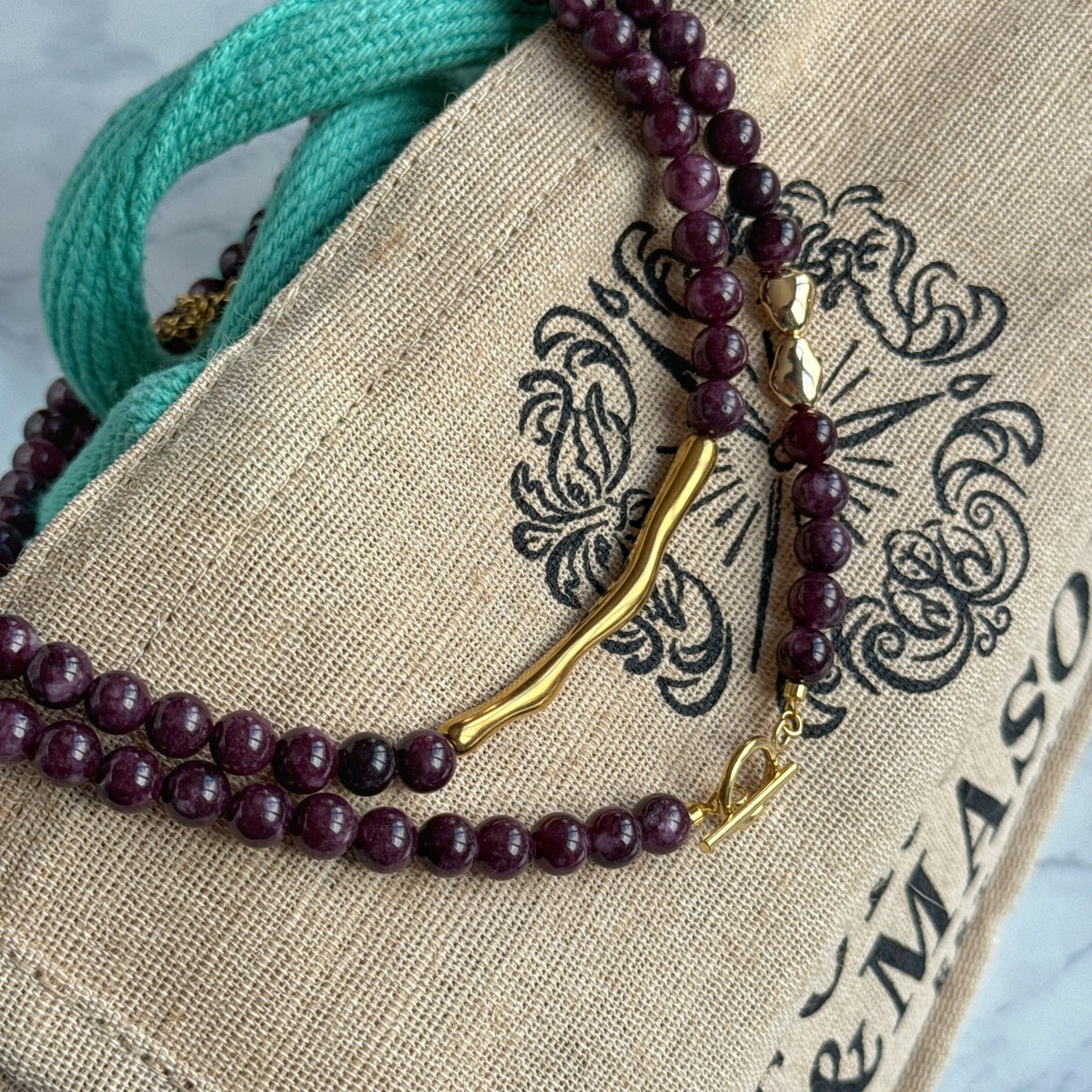 Garnet Double Layer Necklace