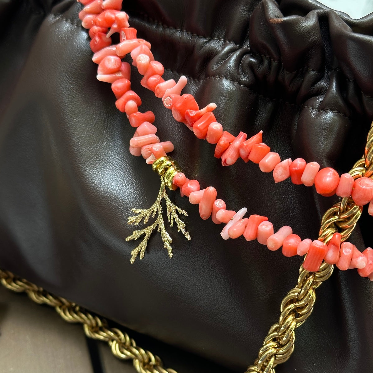 Bohemian Pink Coral Necklace