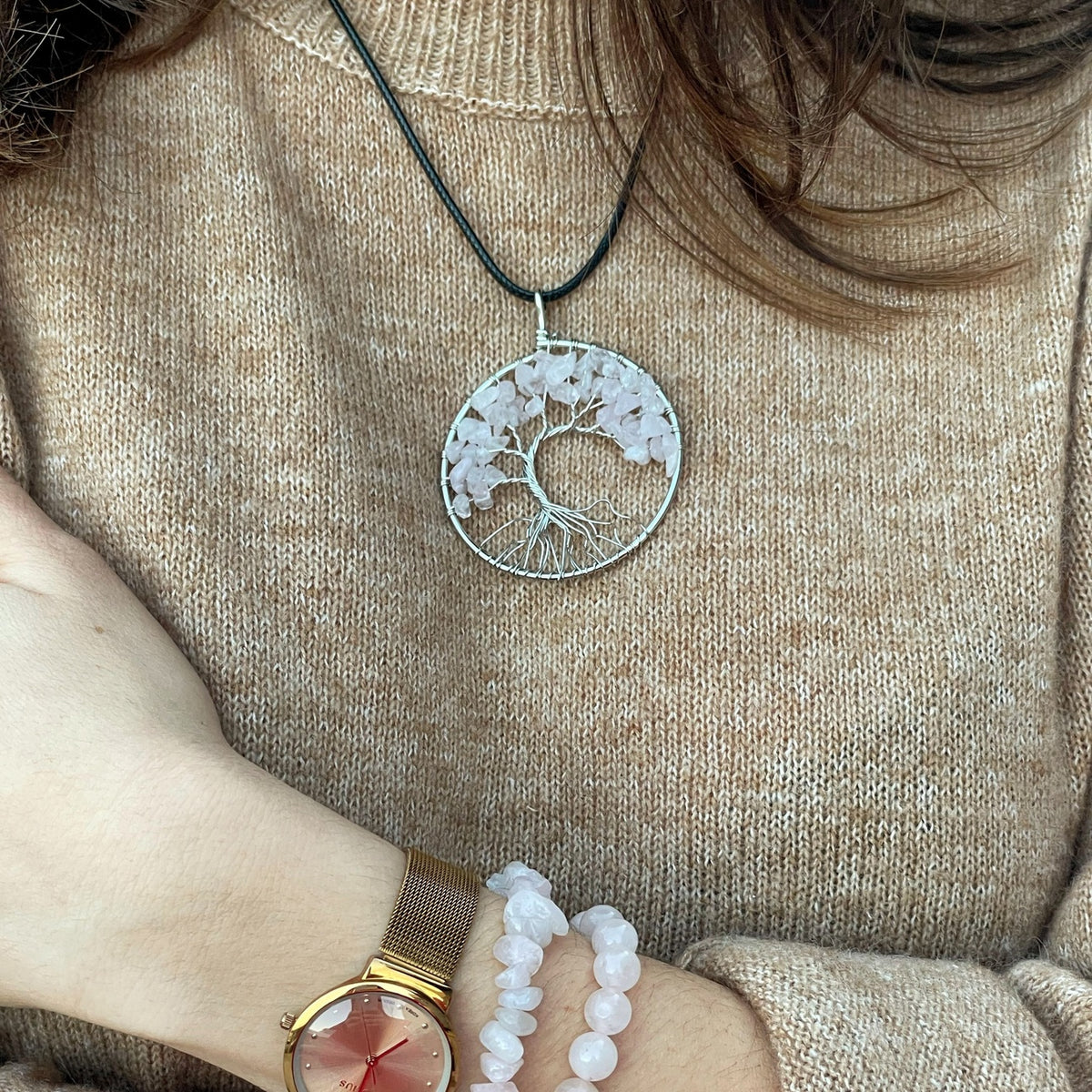 Rainbow Tree of Life necklace