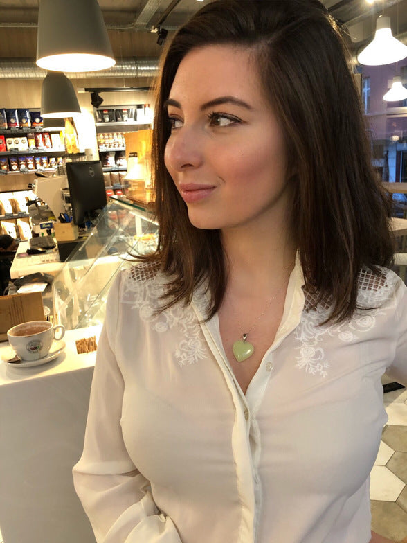Glowing heart pendant in dark