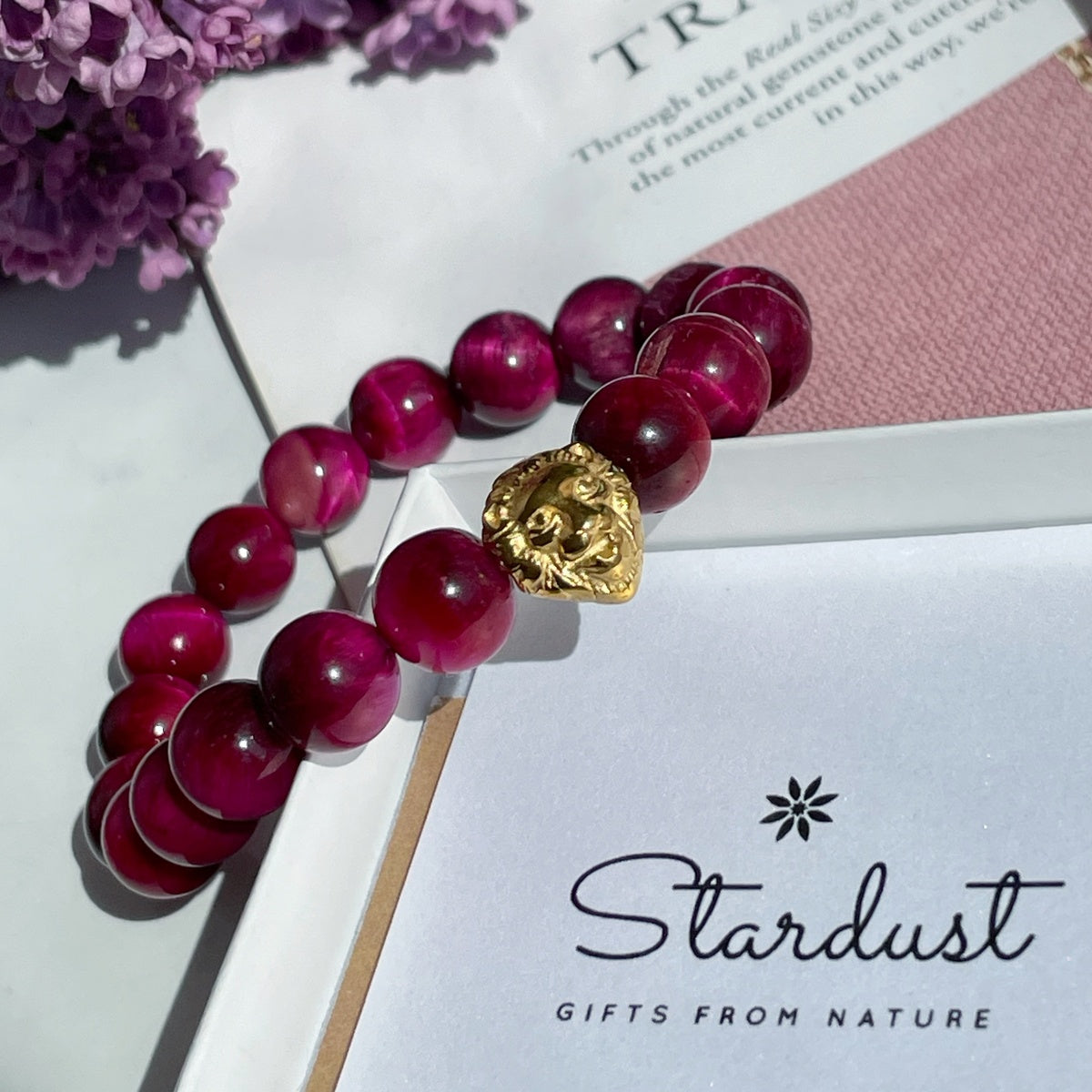 Luxury Tiger eye womens bracelet gold lion