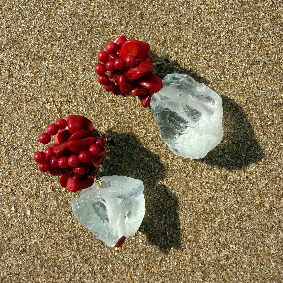 Red Coral Earrings
