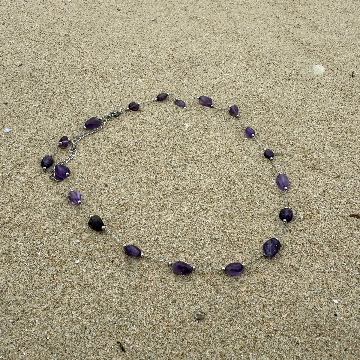 Natural Gemstone Choker Necklace | Amethyst, Carnelian & Citrine