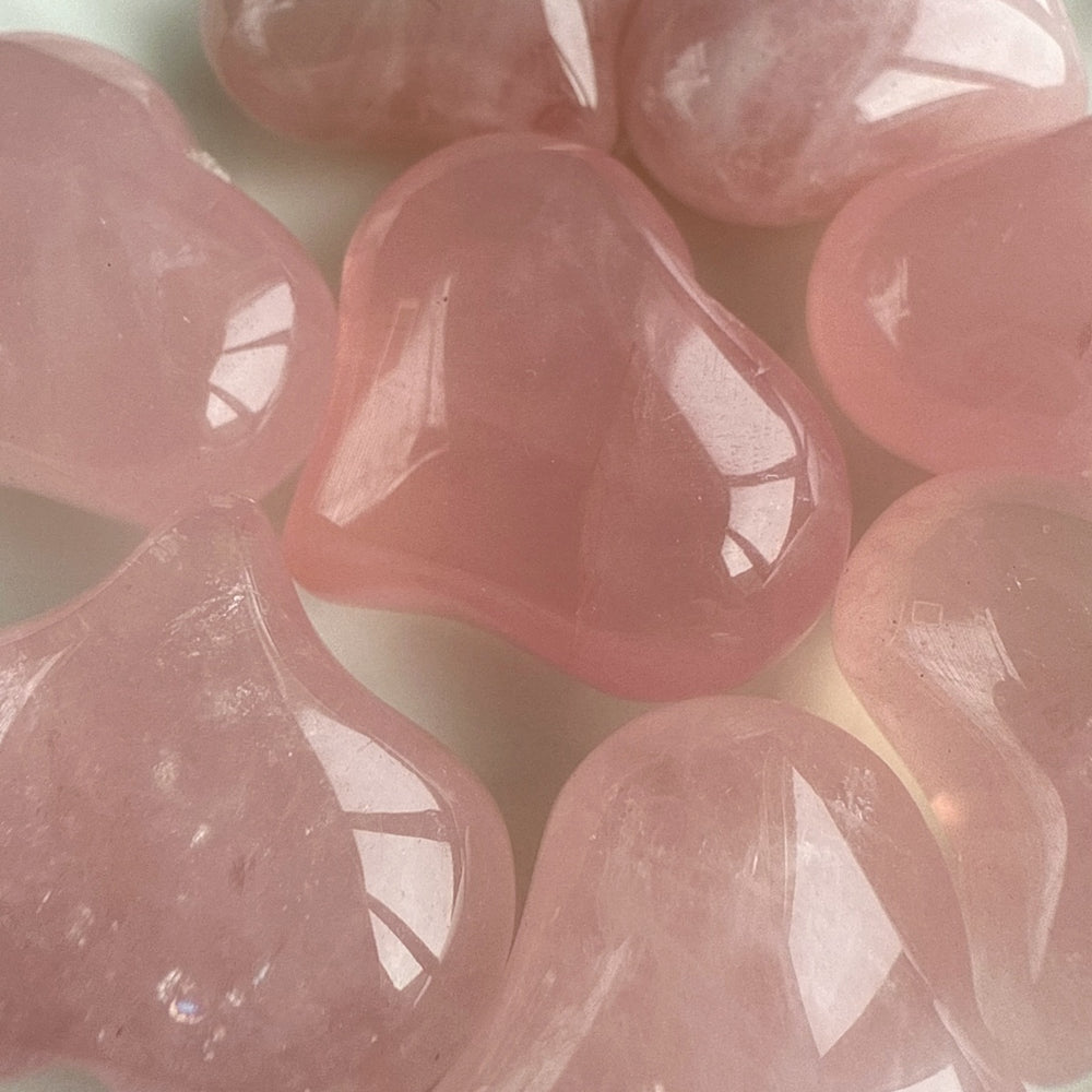 Natural Deep Pink Madagascar Rose Quartz Heart Pendant | Gold & Silver