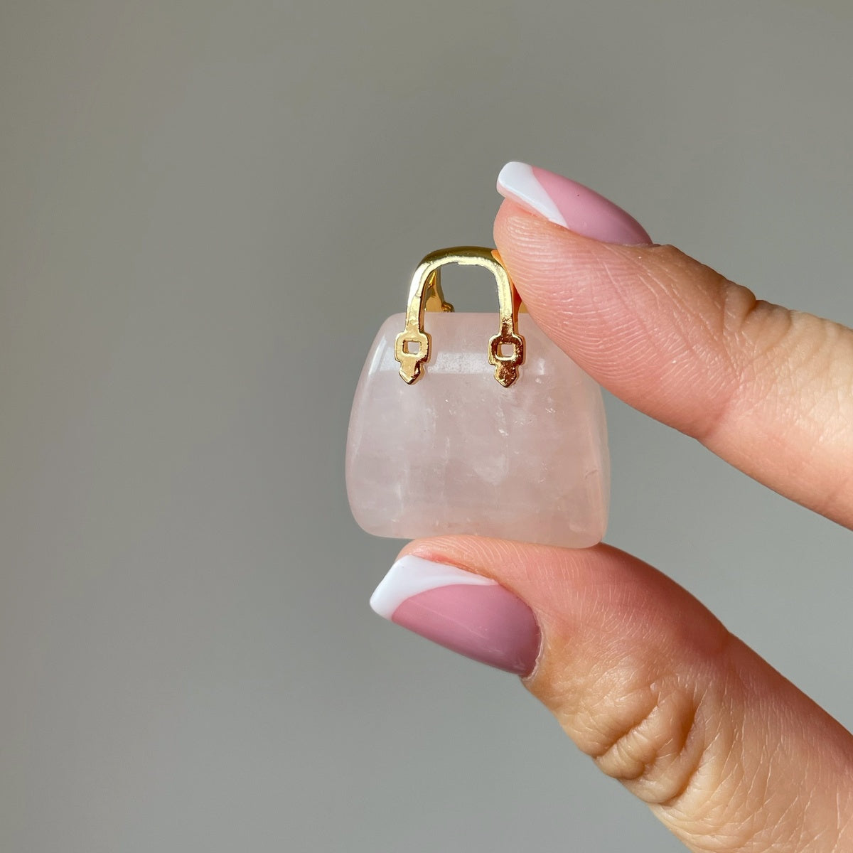 Modern Gemstone Handbag Keychain | Mini Crystal Bag Charm